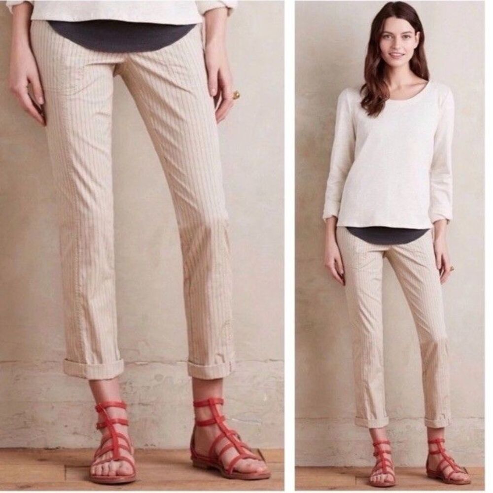 Hei Hei Anthropologie Striped Beachwalk Trousers Pants Sz 34* Casual Resortcore
